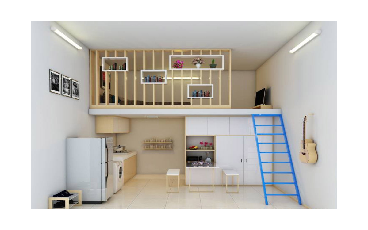 Mini House tại Nhà Xinh có trang bị đầy đủ mọi vật dụng nội thất, trang thiết bị hiện đại