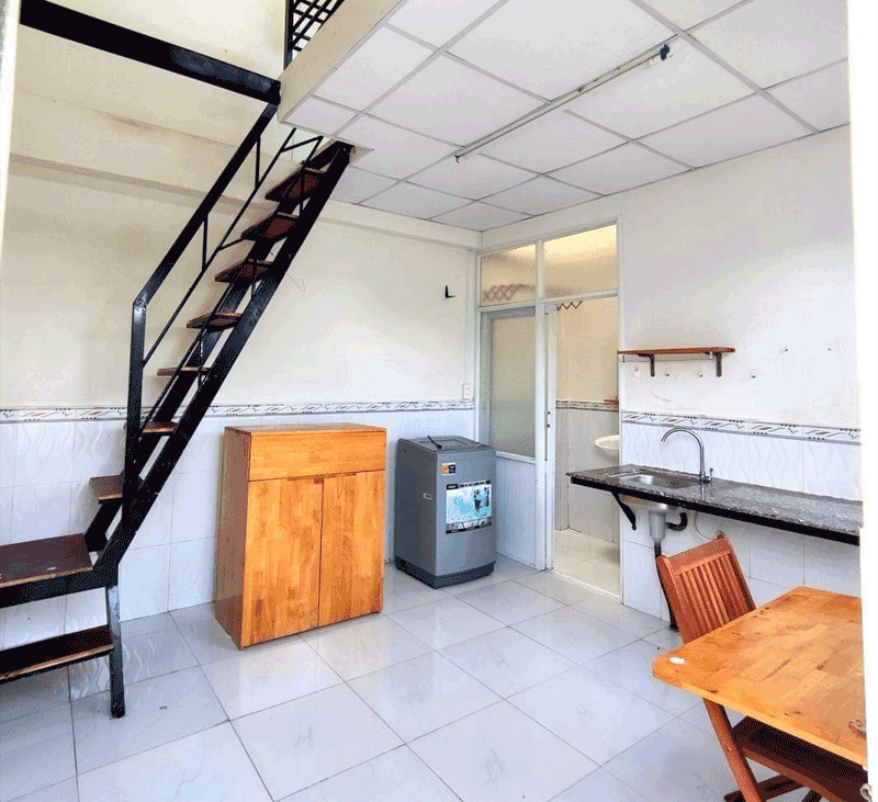 Không gian mini house tại Nhà Xinh VTT có trang bị sẵn nội thất cần thiết
